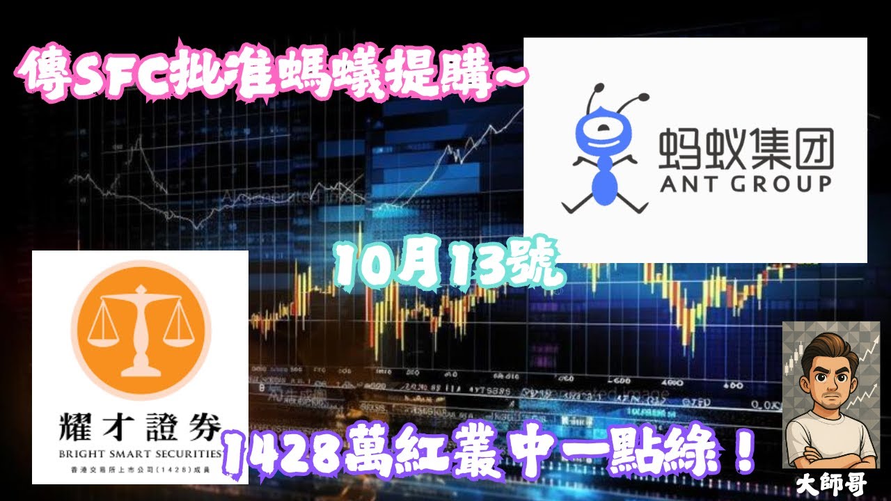 1428.hk -🧠「螞蟻收購耀才獲批！你睇係國際化定借殼上市前奏？」