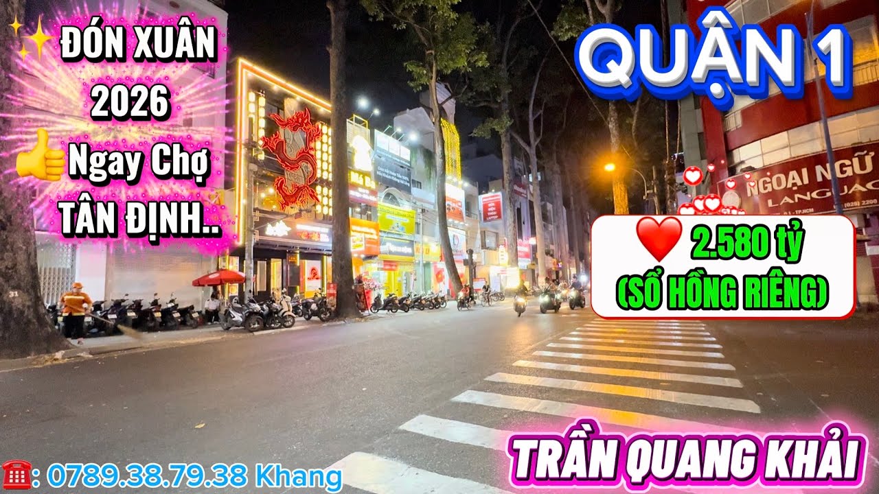 🏠Mới Đẹp Quận 1✨ĐÓN XUÂN 2026..HOTT..❤️Ngay Chợ TÂN ĐỊNH..(hàng hiếm)..☎️: #0789387938 Khang 