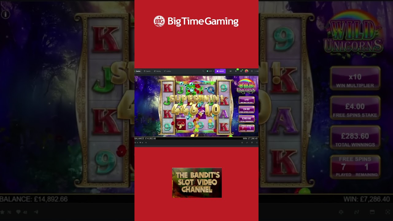 Big Win on Wild Unicorn ft. @YouBanditTube #btg #wildunicorns #bigwin  #slot