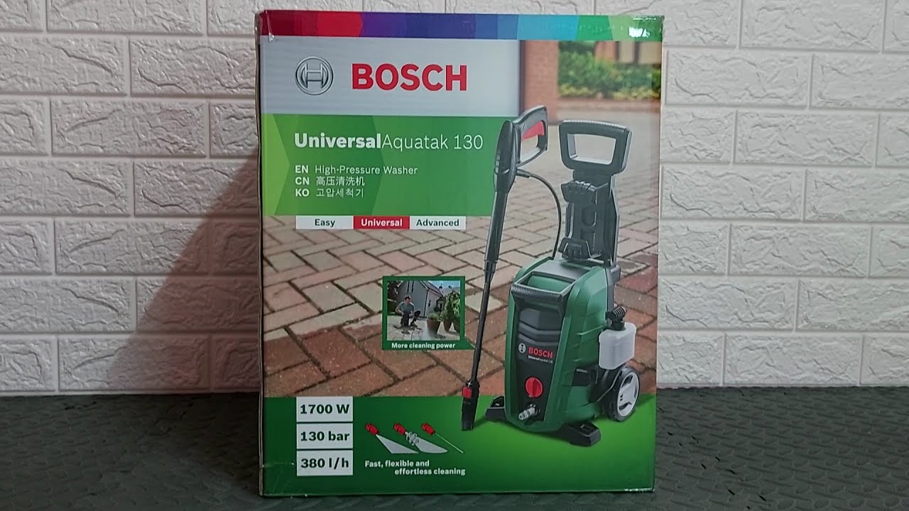 Bosch Aquatak 130 High pressure washer unboxing