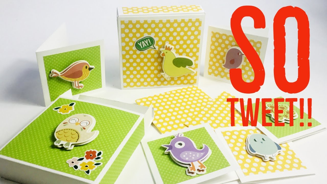 MAKE CUTE & EASY 3X3 BOXED NOTE CARD SETS!  Man Oh Man This Is So Cute!  SUPER EASY NOTECARD SET!