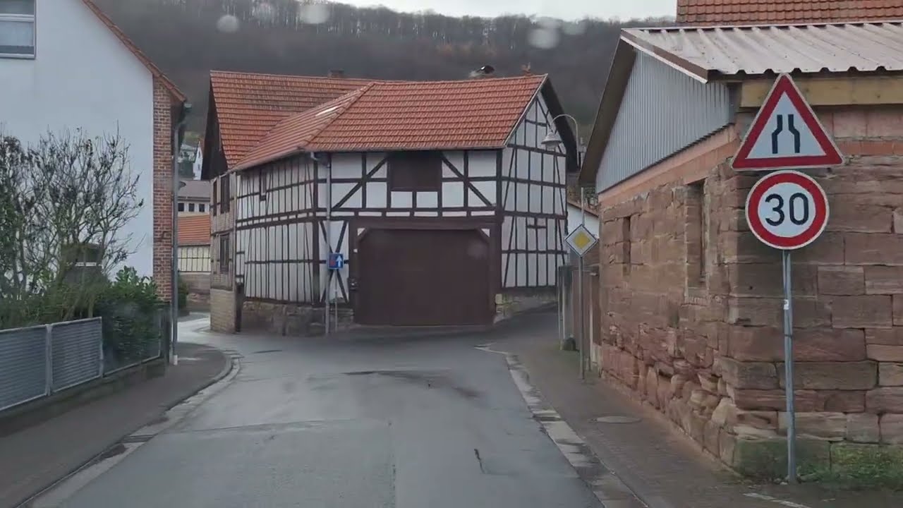 Fahrt von Sickerode (Gemeinde in Ershausen/Geismar) nach Kella im  Landkreis Eichsfeld in Thüringen