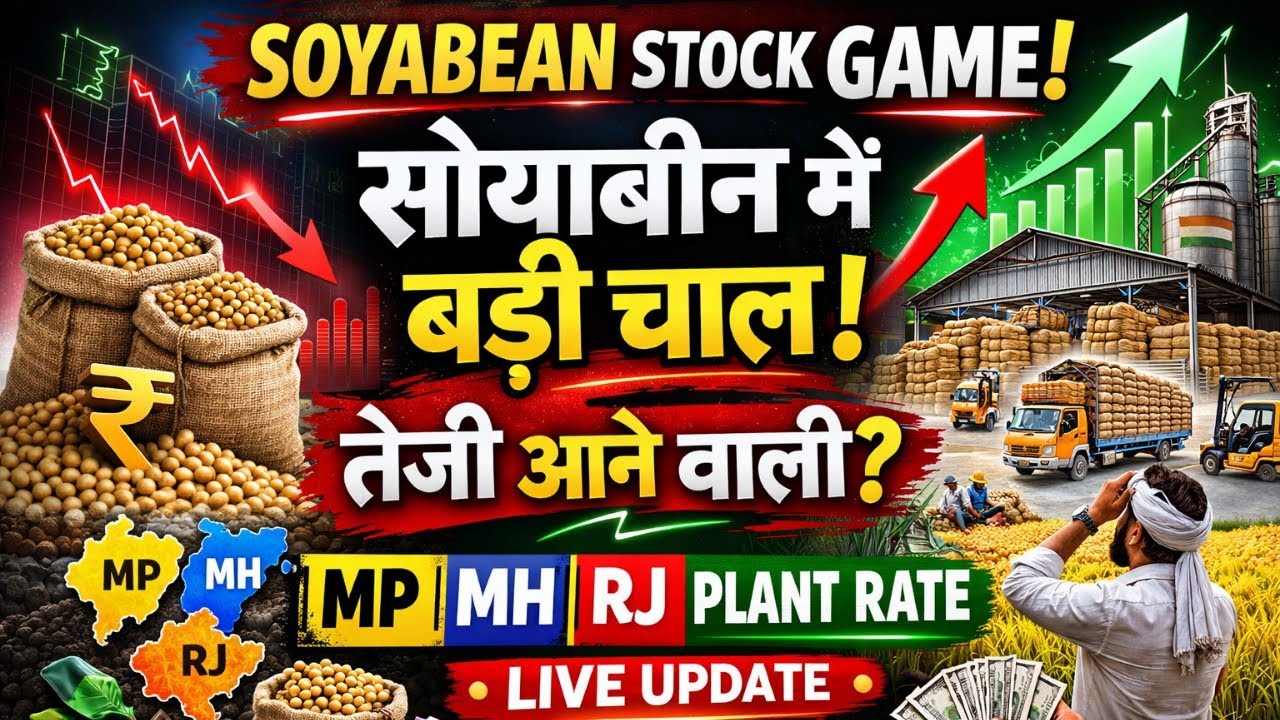 सोयाबीन में तेजी कब आएगी? प्लांट वालों का खेल | MP MH RJ प्लांट रेट आज | Soybean Price India
