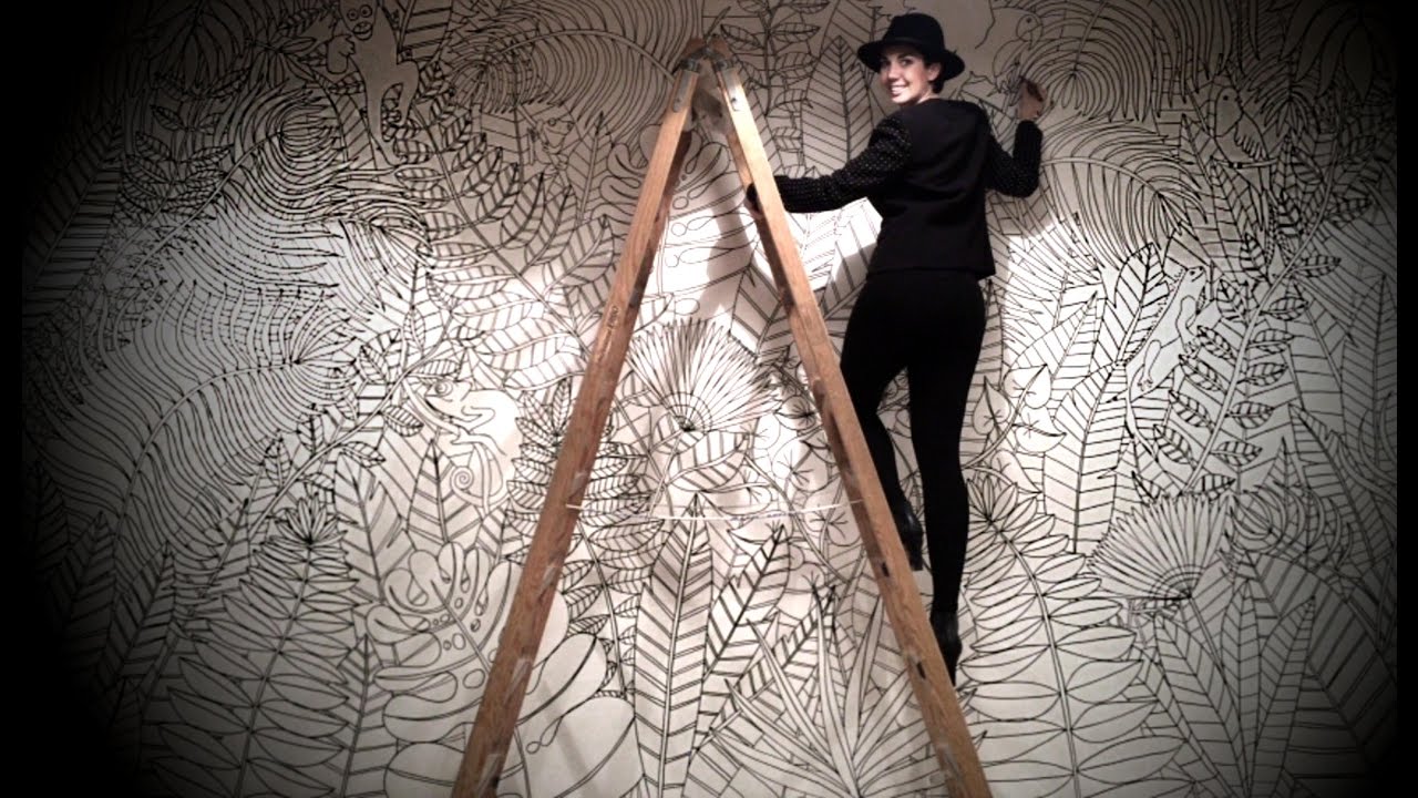 Jungle Wall painting & Mural Speed Painting. Creative Motivation for Art, Illustration and Design