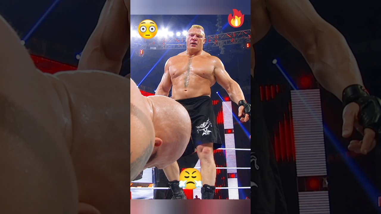Arena Was Shocked! 😱 Brock Lesnar Brutally Assaulted Big Show 😧 Before The Match Started!🤯🔥.#wwe