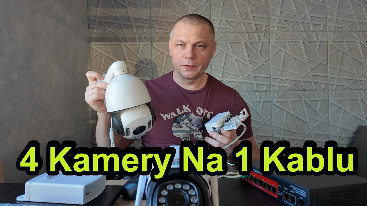4 Kamery IP PoE na 1 kablu. Jak połączyć kamery na 1 kablu z wykorzystaniem Extendera.