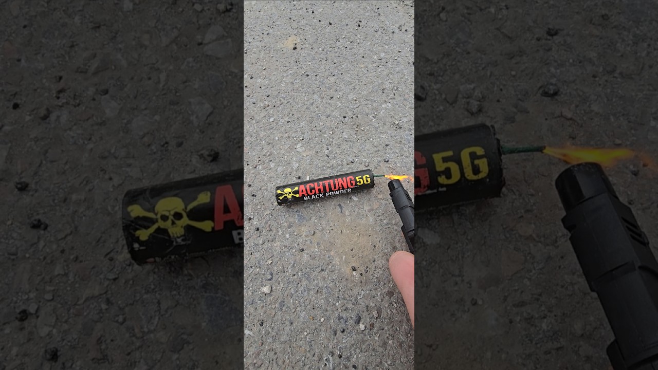 Achtung 5g Black Powder 🔥 #petardy #pyro #test