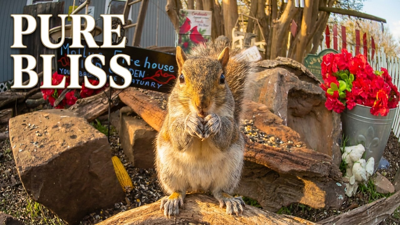Nature in Motion: 10+ Hours of Busy Garden Bliss at the Firehouse 🐦🐿️🌻