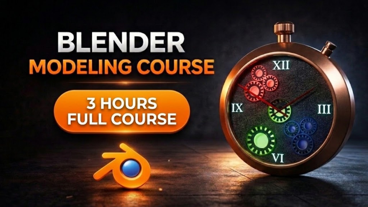 The COMPLETE 3D MODELING COURSE in BLENDER: Beginner to Pro | 3 HOURS