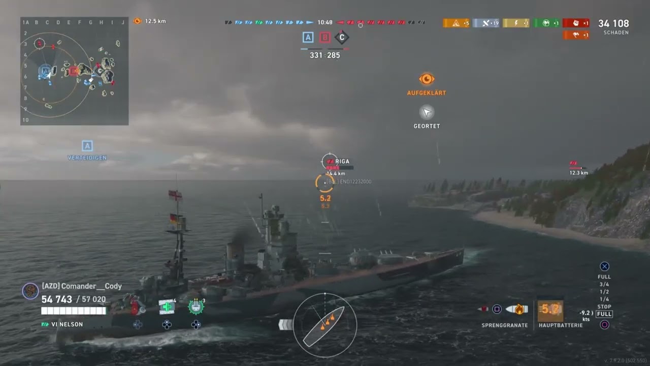 Nelson flambiert die Gegner Let´s play World of Warships Legends