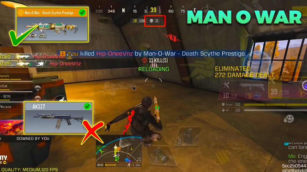 MAN O WAR is NOW A FAST KILLING AR But is it better than AK117!?😮 | BEST MAN O WAR Gunsmith CODM BR