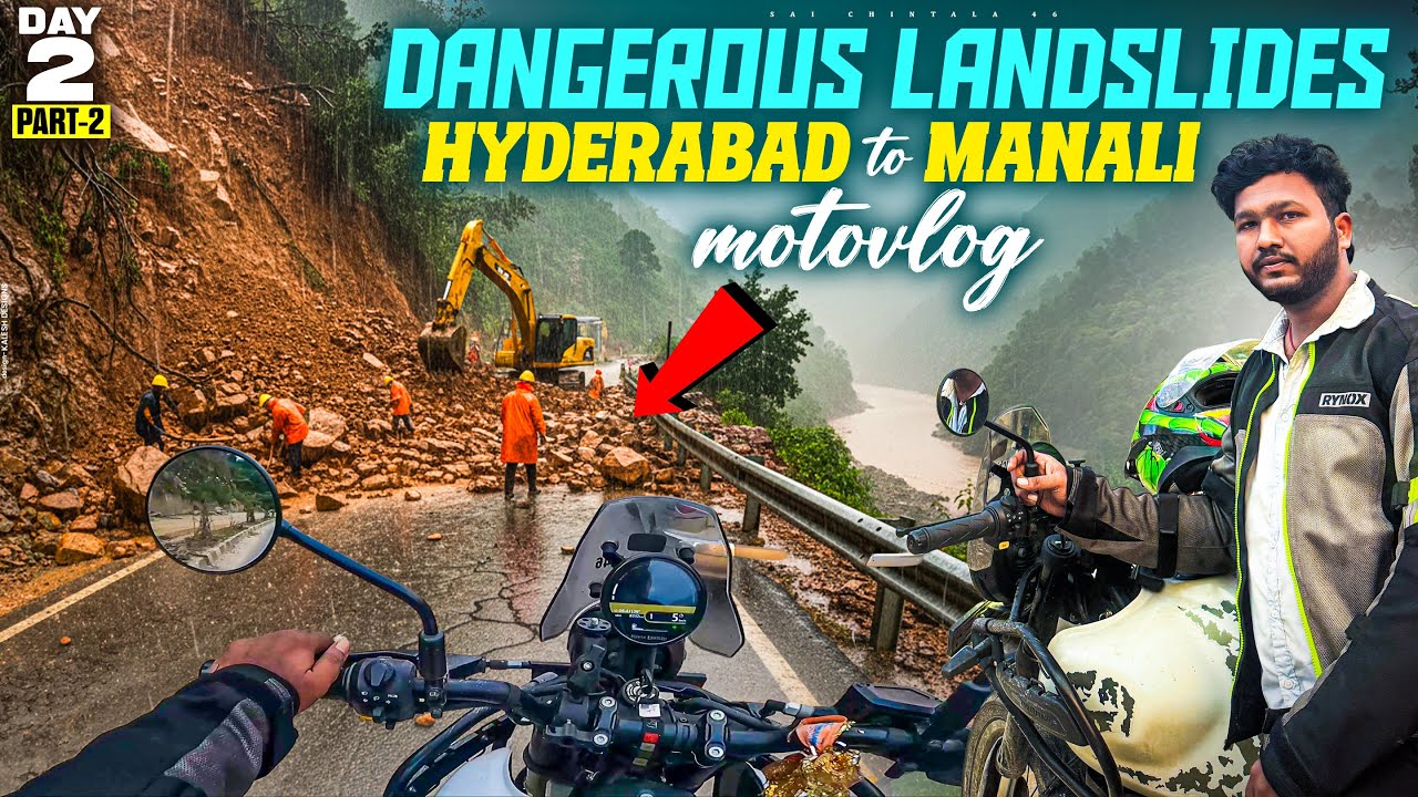 I Survived HYDERABAD to MANALI's DEADLIEST Landslides! 😱 Telugu Motovlog
