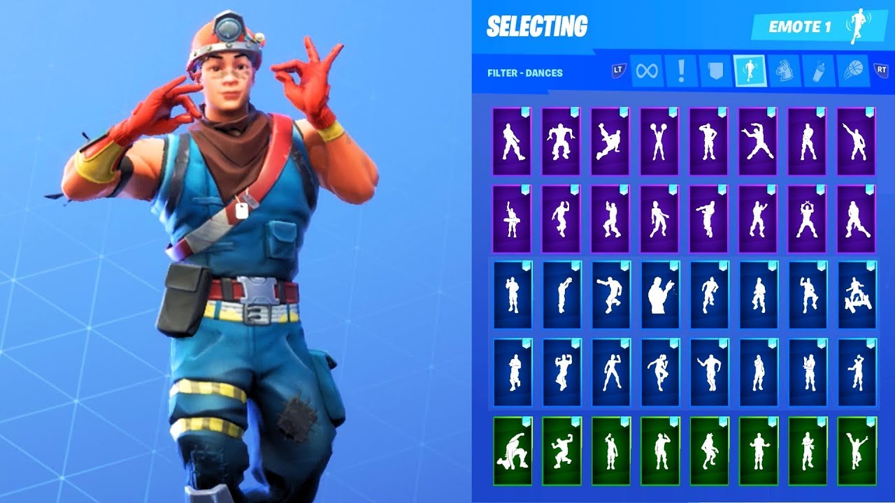 COLE SKIN SHOWCASE WITH ALL FORTNITE DANCES & EMOTES
