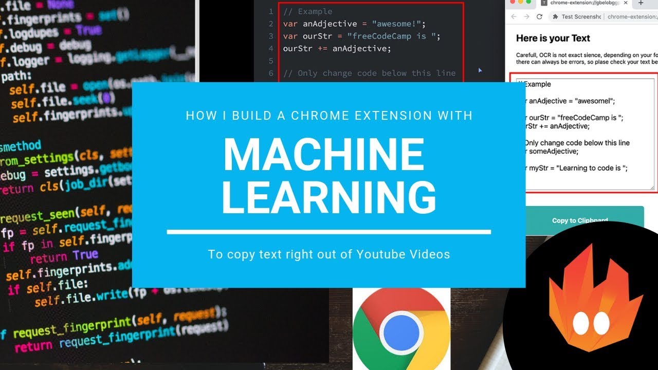 How I build a Chrome Extension that uses Machine Learning to Copy Code from Videos