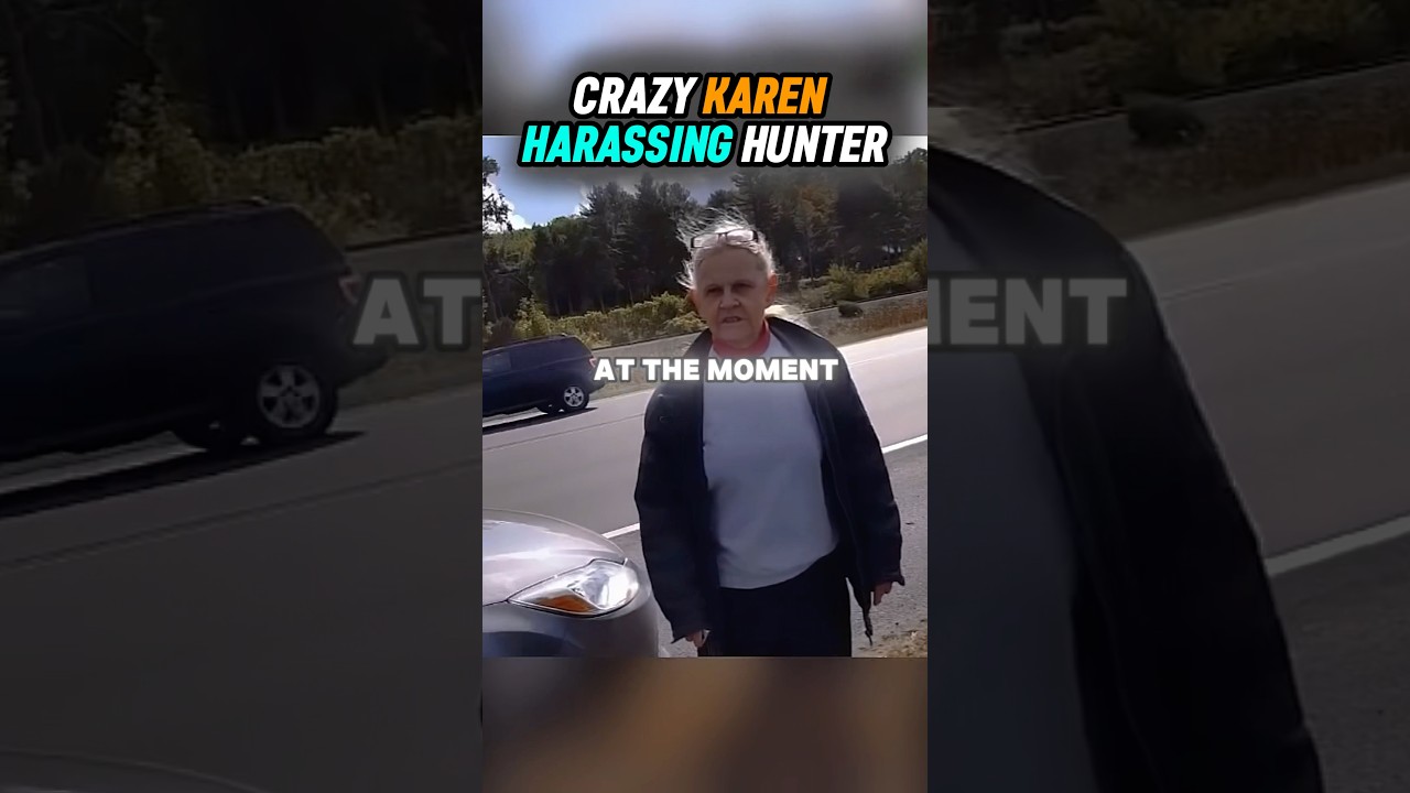 CRAZY KAREN HARASSING HUNTER (COPS CALLED) 😳 PART 1