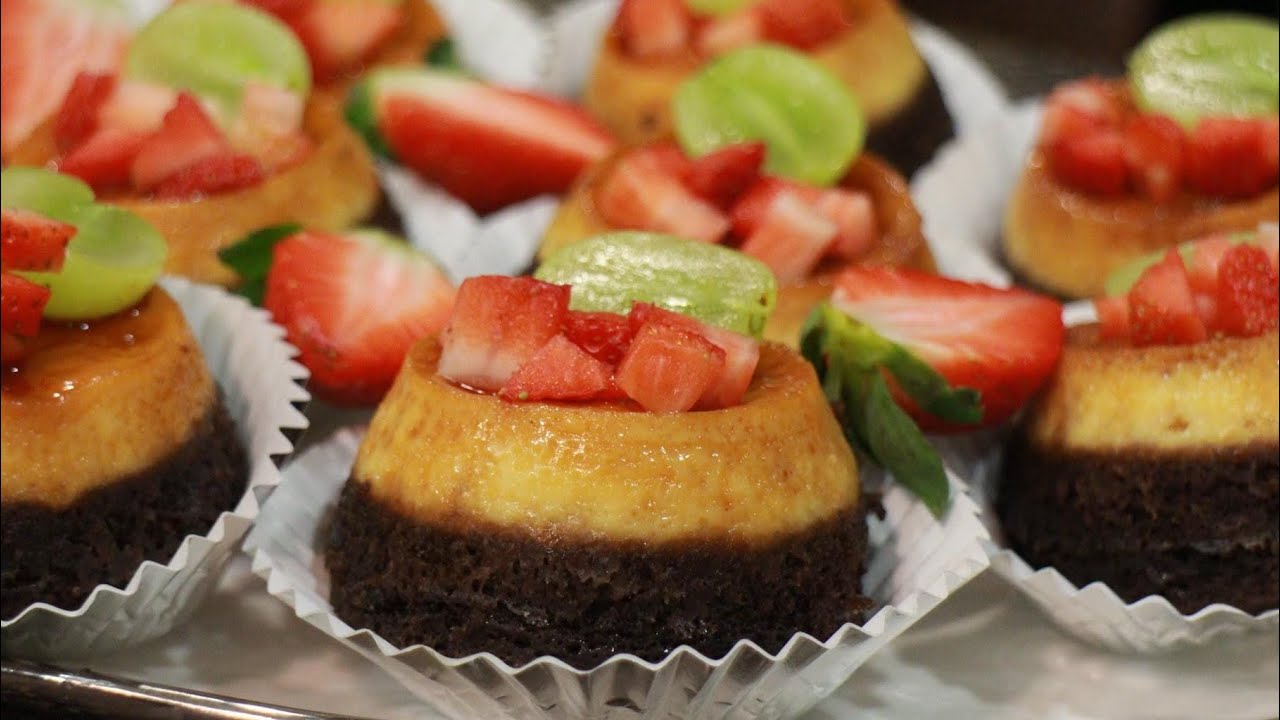 B&Aacute;NH GATO FLAN | Mini Chocoflan Cupcakes