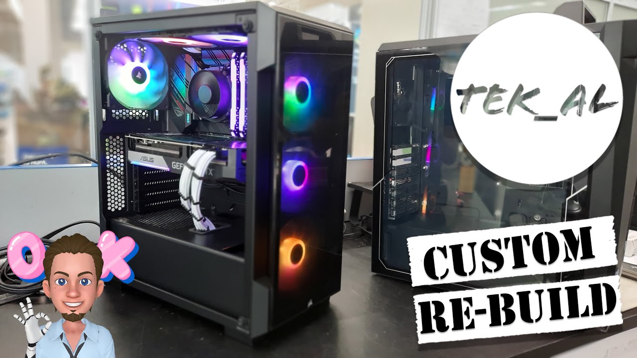 Asus ROG to iCue 220T Case REBUILD | 11th Gen | RTX 3070 (time lapse)