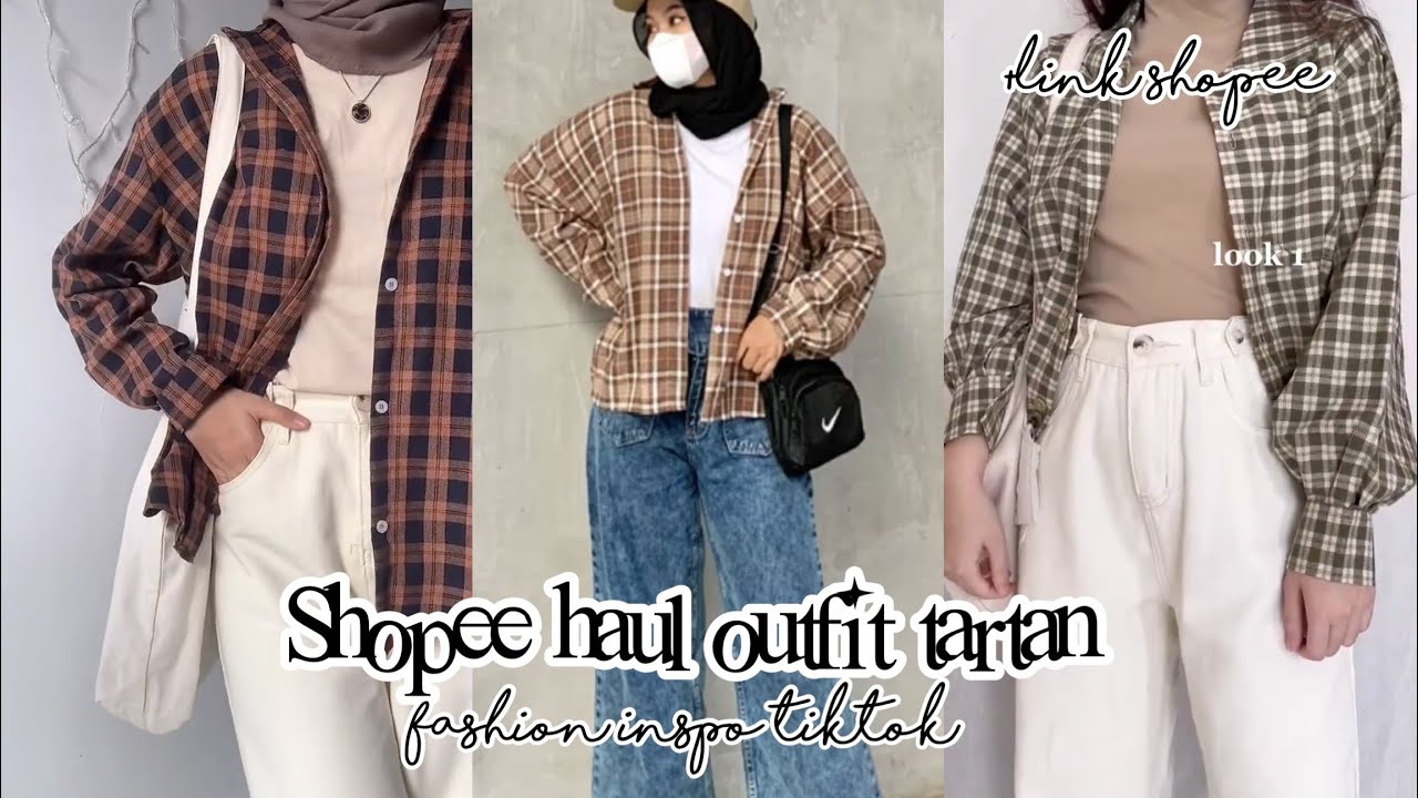 SHOPEE HAUL TARTAN OUTFIT RACUN TIKTOK