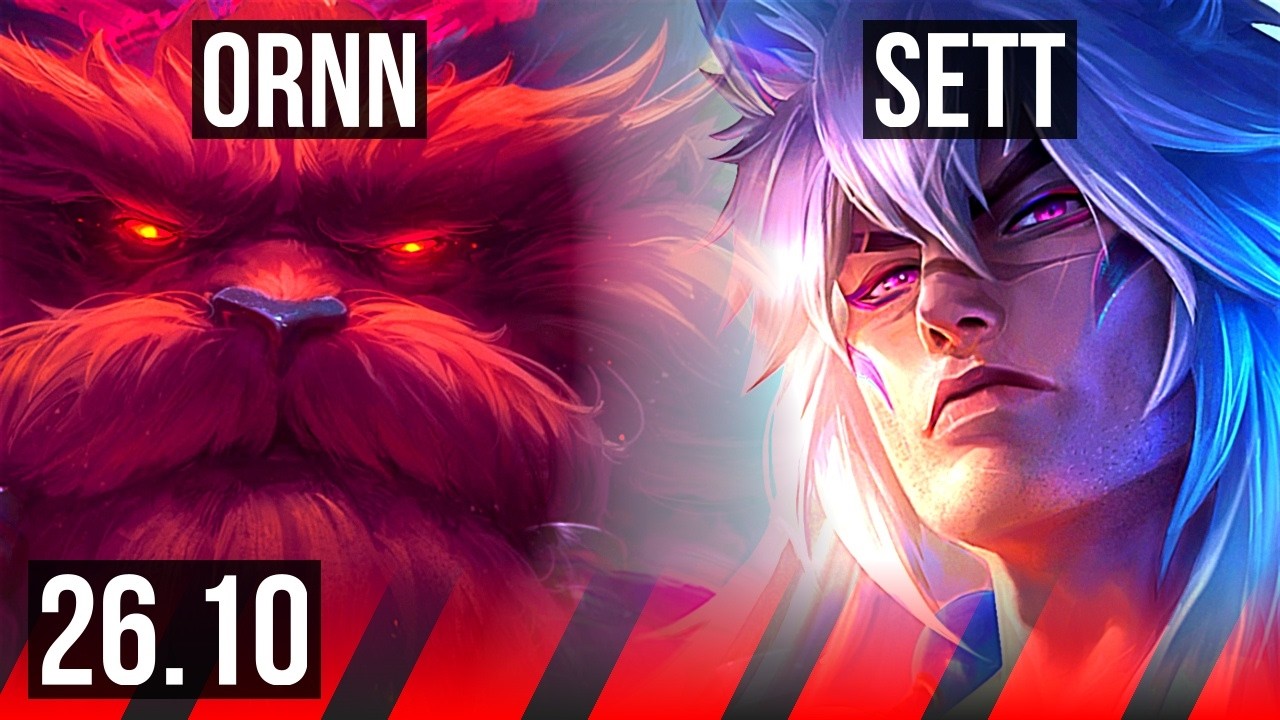 ORNN vs SETT (TOP) | Good KDA: 13/1/14 | EUNE Master | 26.10