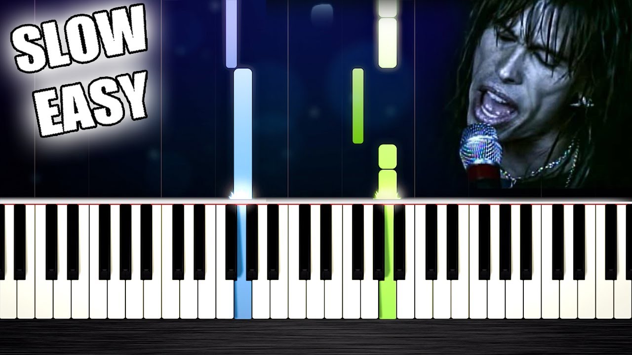 Aerosmith - I Don't Want to Miss a Thing - SLOW EASY Piano Tutorial by PlutaX