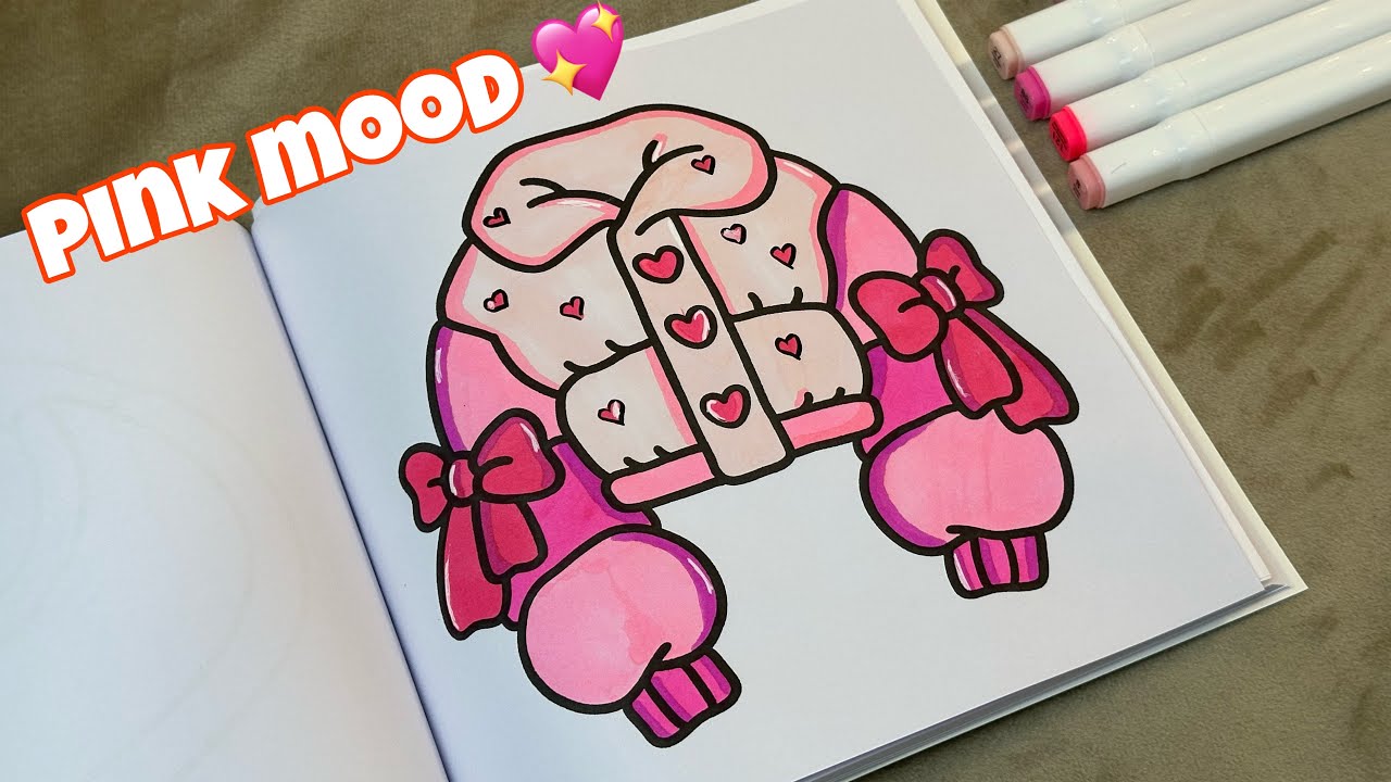 Easy coloring tutorial: kawaii winter jacket