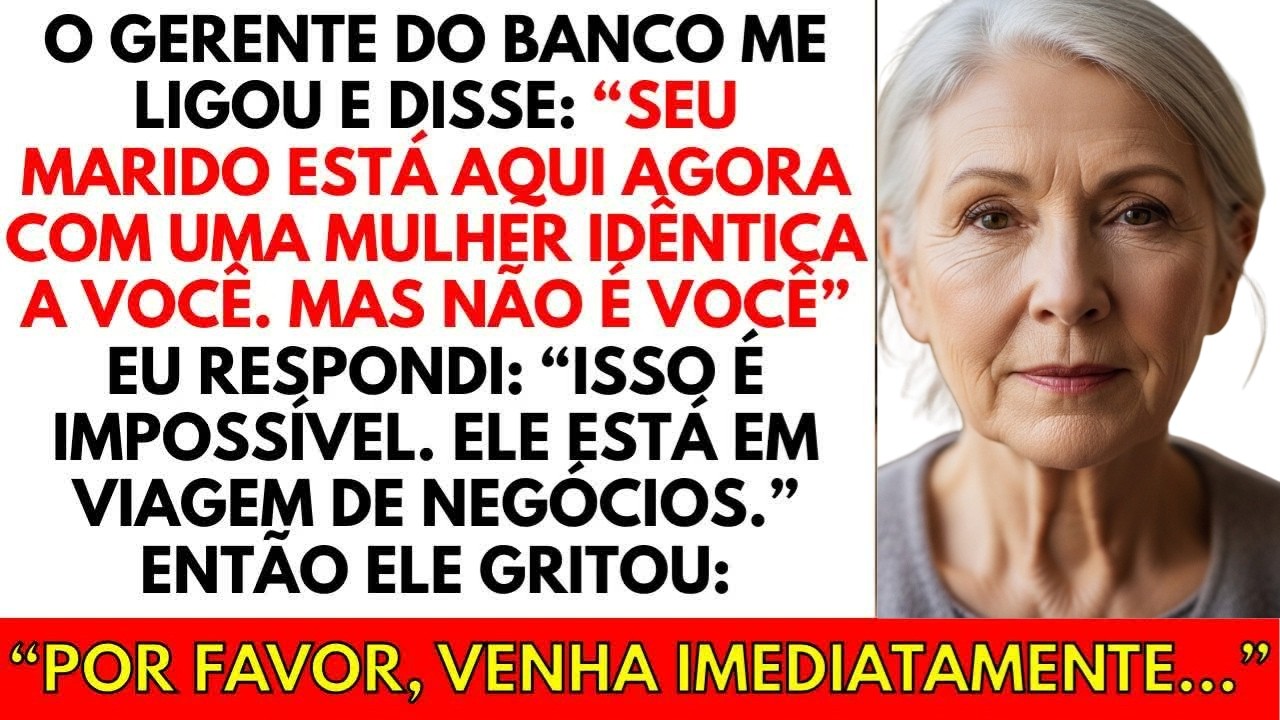 O gerente do banco ligou： “Seu marido está aqui com uma mulher ” eu disse： ＂Mas ele está viajan