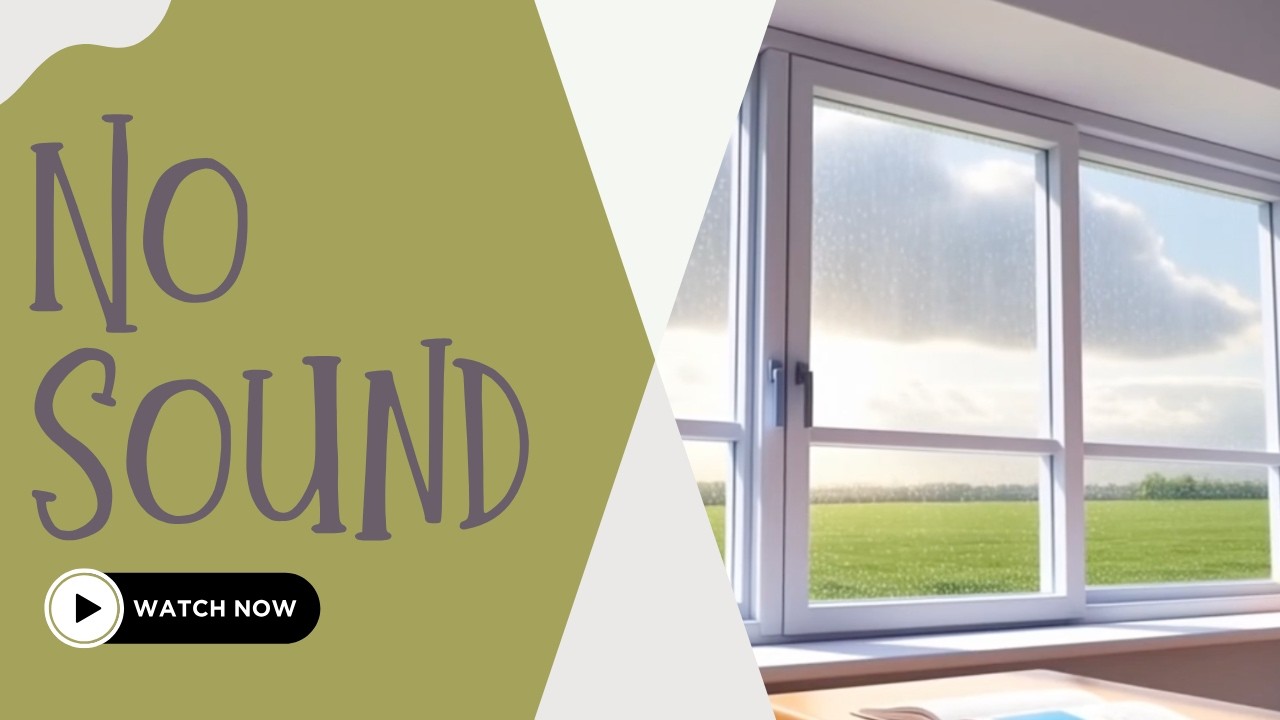 Classroom Window Rain Ambience (No Sound) | Silent Spring Visual for Quiet Work