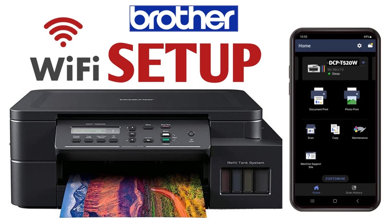 brother printer wifi connect mobile | dcp t520w printer wifi setup