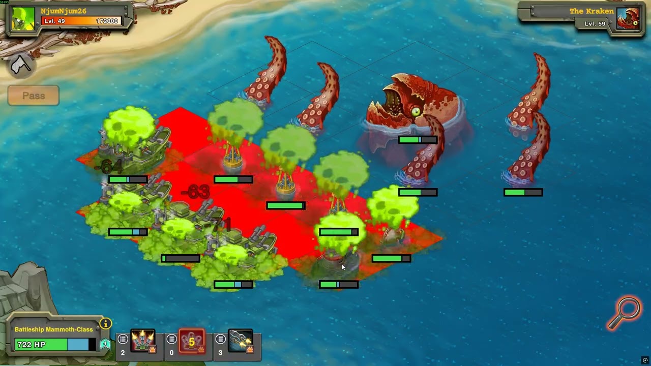 Battlenations beating the Kraken