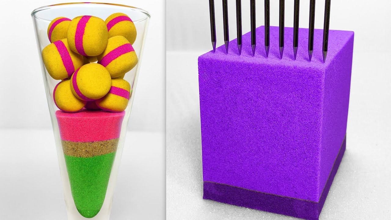 Very Satisfying and Relaxing Compilation 347 Kinetic Sand ASMR