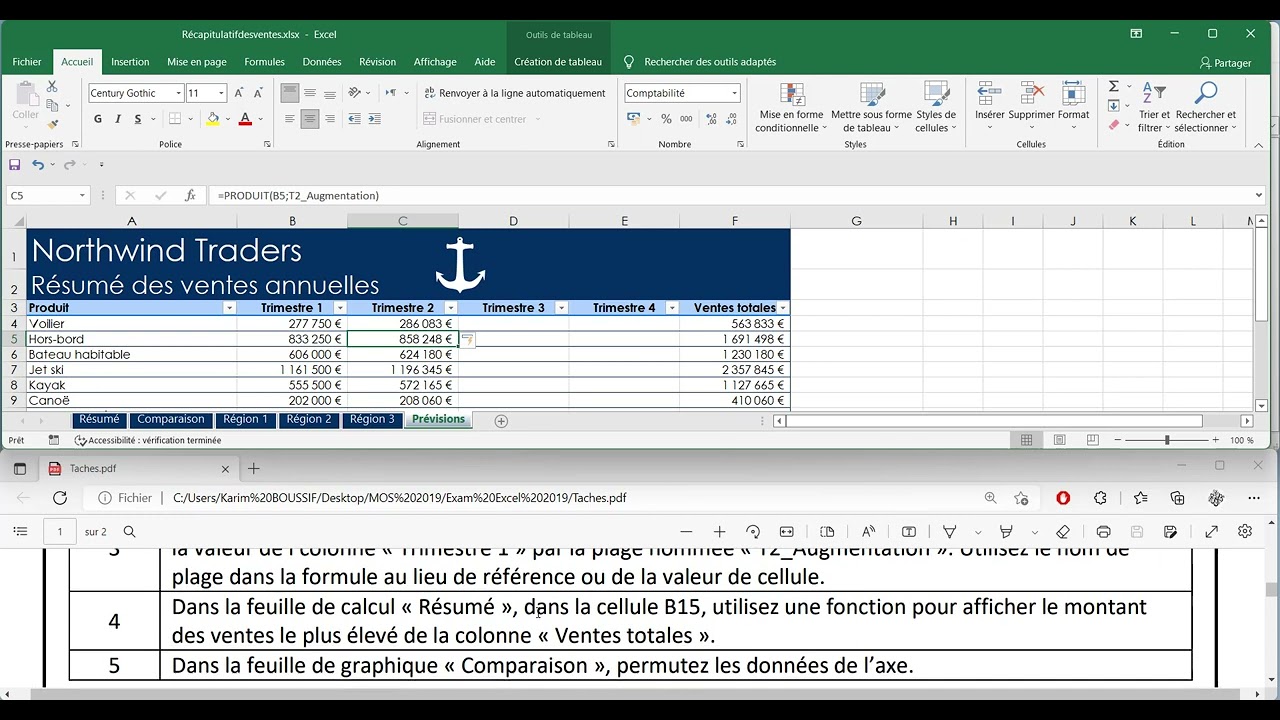 MOS Excel 2019