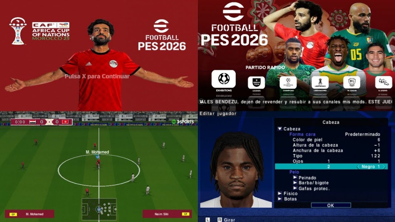 eFOOTBALL PES 2026 PPSSPP AFCON EDITION V2 UPDATE  LATEST TRANSFERS & REAL FACES 2025/26 HD GRAPHICS