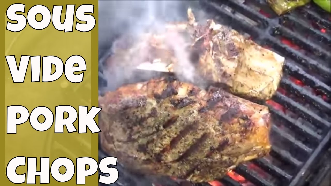 Sous Vide Pork Chops Grilled on the Lodge Sportsmans Grill