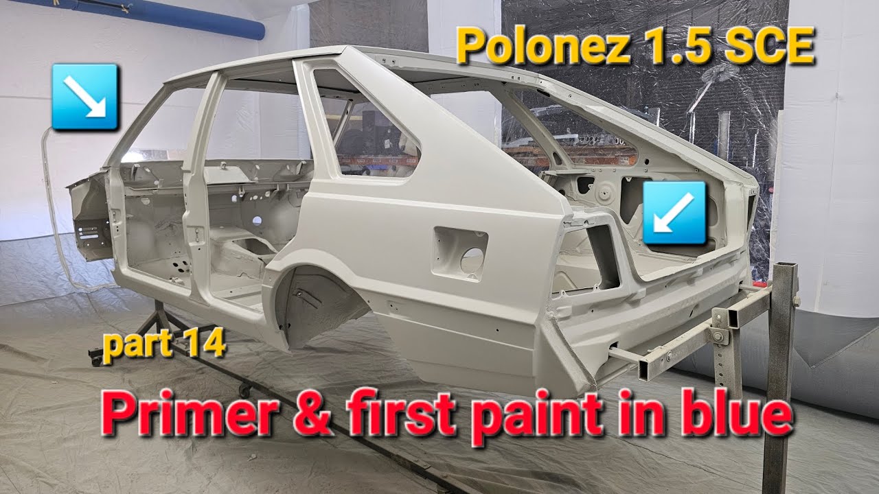 FSO Cars Polonez 1.5 SCE restoration part 14, podkład, Cobra i pierwsze malowanie na niebiesko ✔️