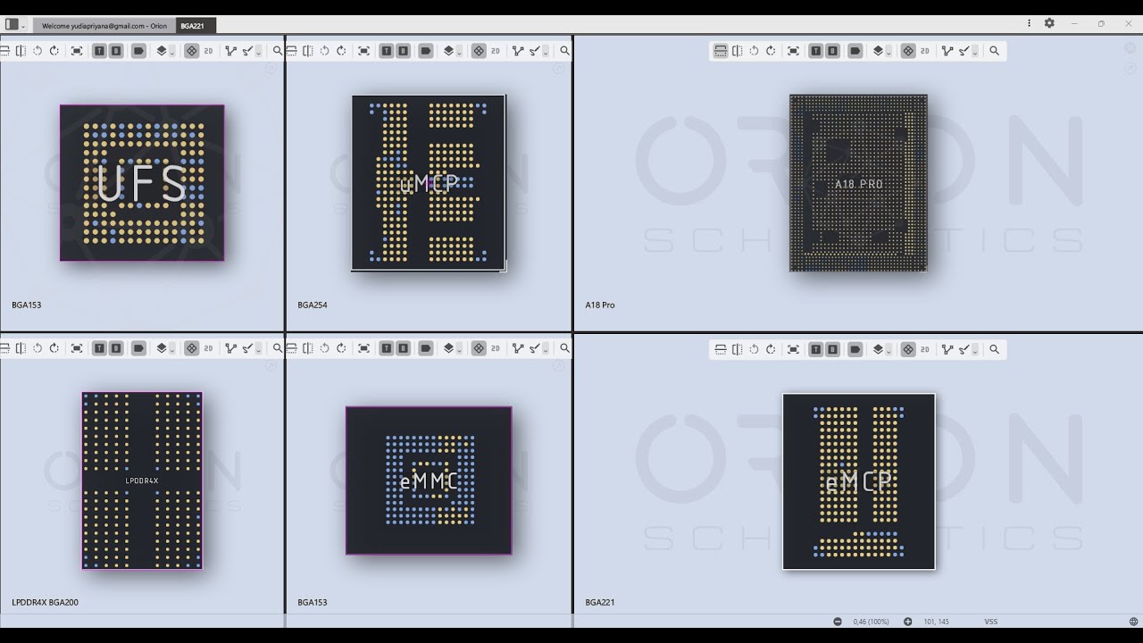 FITUR BARU — Cuma di Orion Schematics! 𝐃𝐒𝐂𝐏 - 𝐃𝐞𝐭𝐚𝐢𝐥 𝐒𝐢𝐧𝐠𝐥𝐞 𝐂𝐡𝐢𝐩𝐬 𝐏𝐢𝐧𝐨𝐮𝐭 eMCP eMMC RAM SoC UFS uMCP