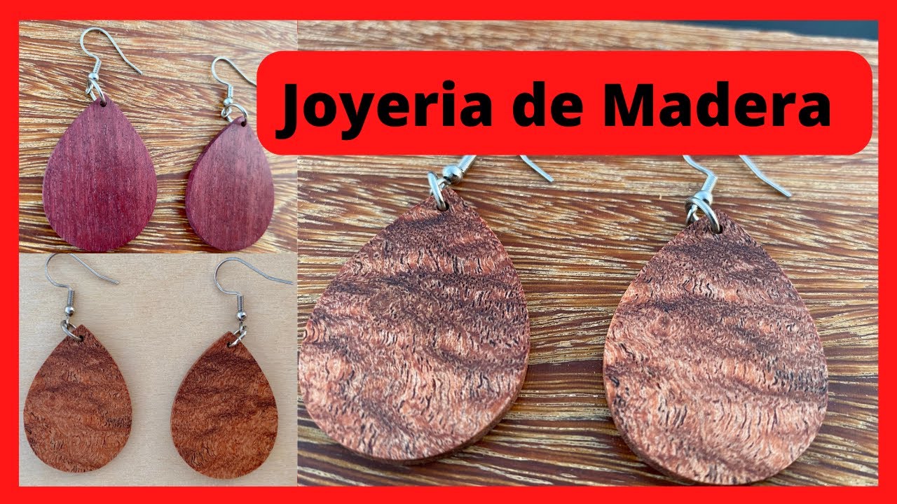 COMO GANAR DINERO CON JOYERIA DE MADERA - ARETES DE MADERA  - Productos de madera