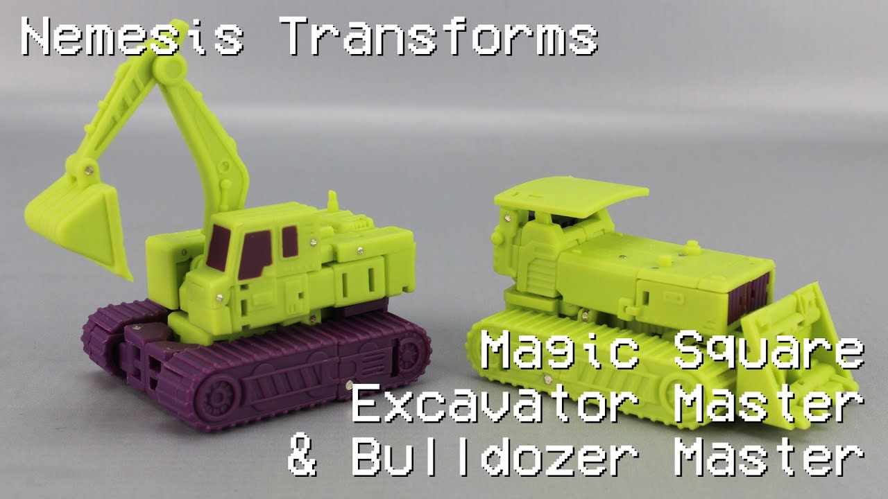 Nemesis Transforms Magic Square MS-B41 & B42 Excavator Master & Bulldozer Master