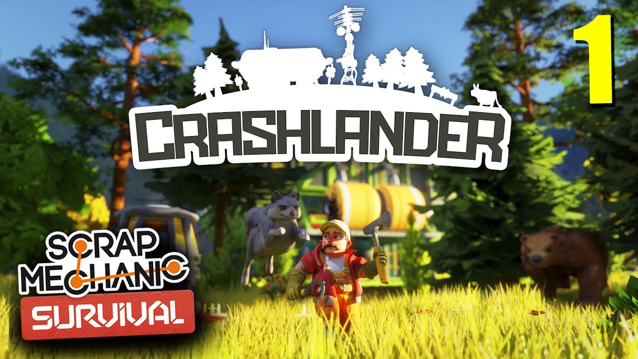 Новый РЕЖИМ ВЫЖИВАНИЯ! 💥 в SCRAP MECHANIC | Crashlander: Square One. Часть 1