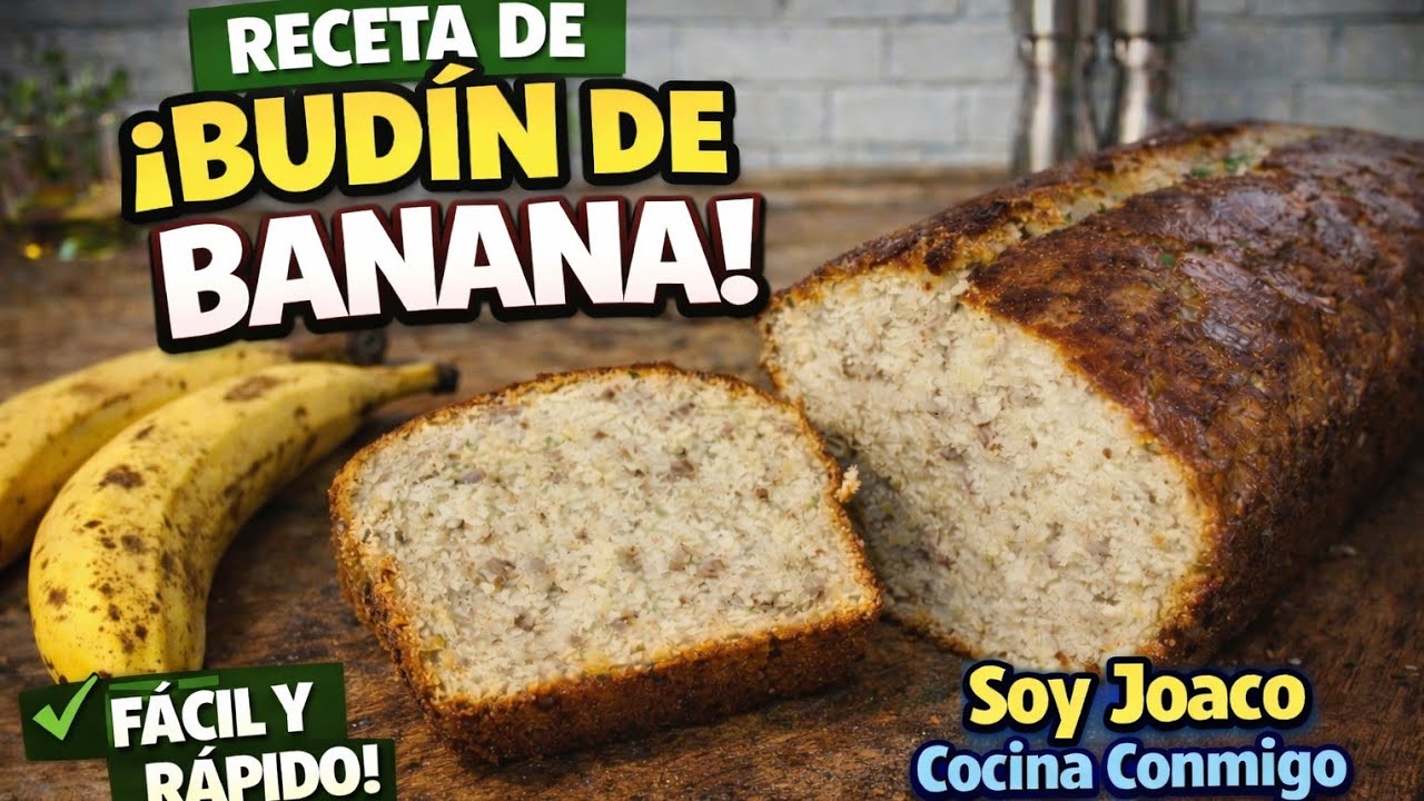 Budín de Banana- Esponjoso  y Húmedo