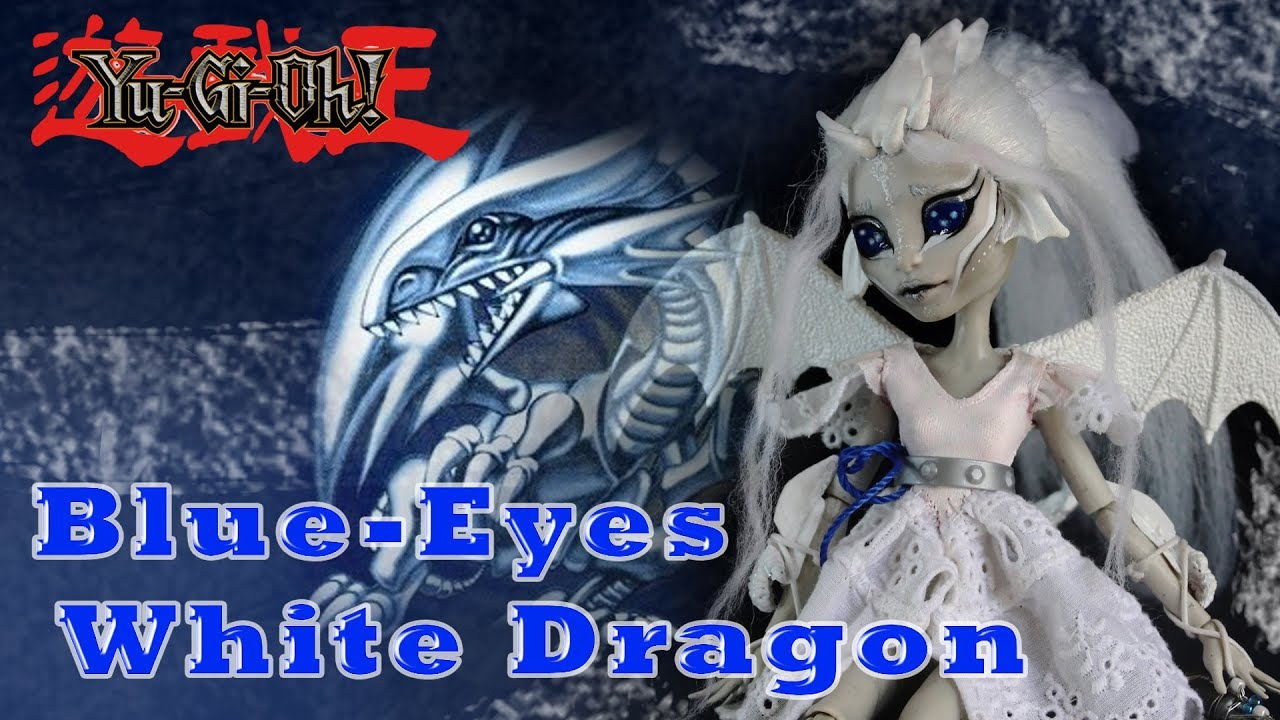 Blue-Eyes White Dragon  Yu-Gi-Oh Rochelle Goyle Repaint Monster High OOAK doll