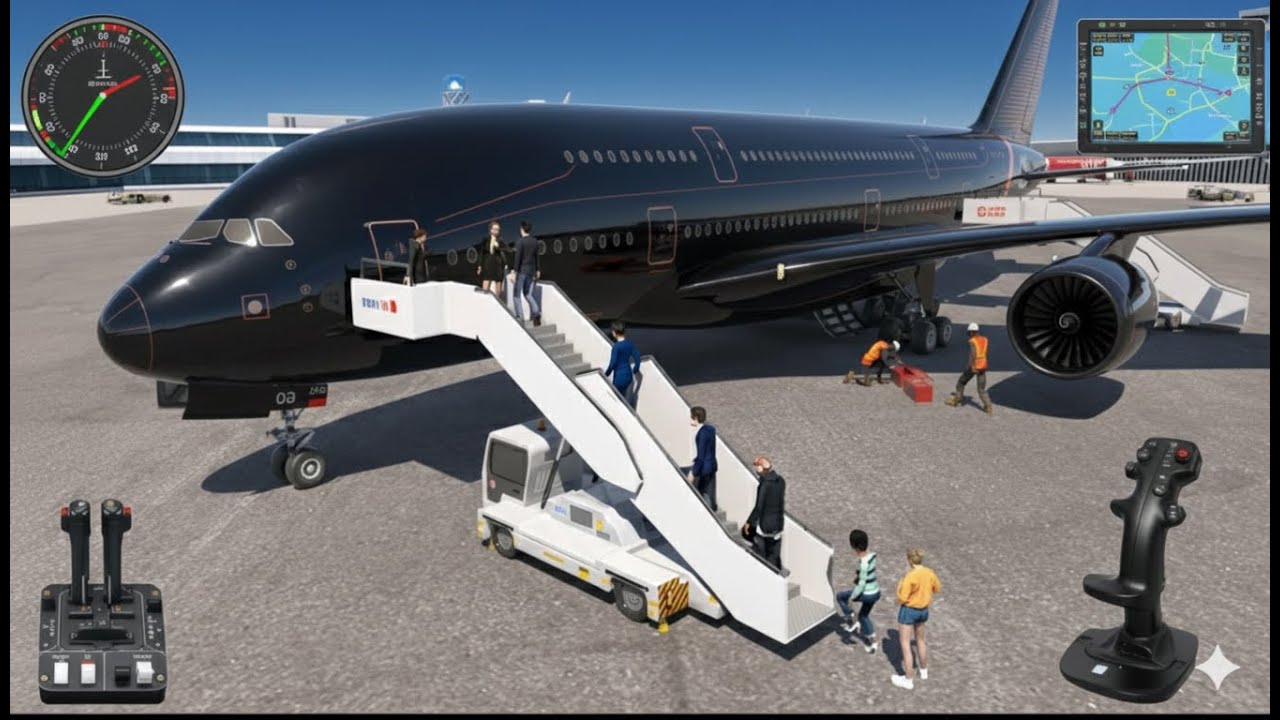 Real flight simulator 3D game play - android game play -city pilot airplane journey