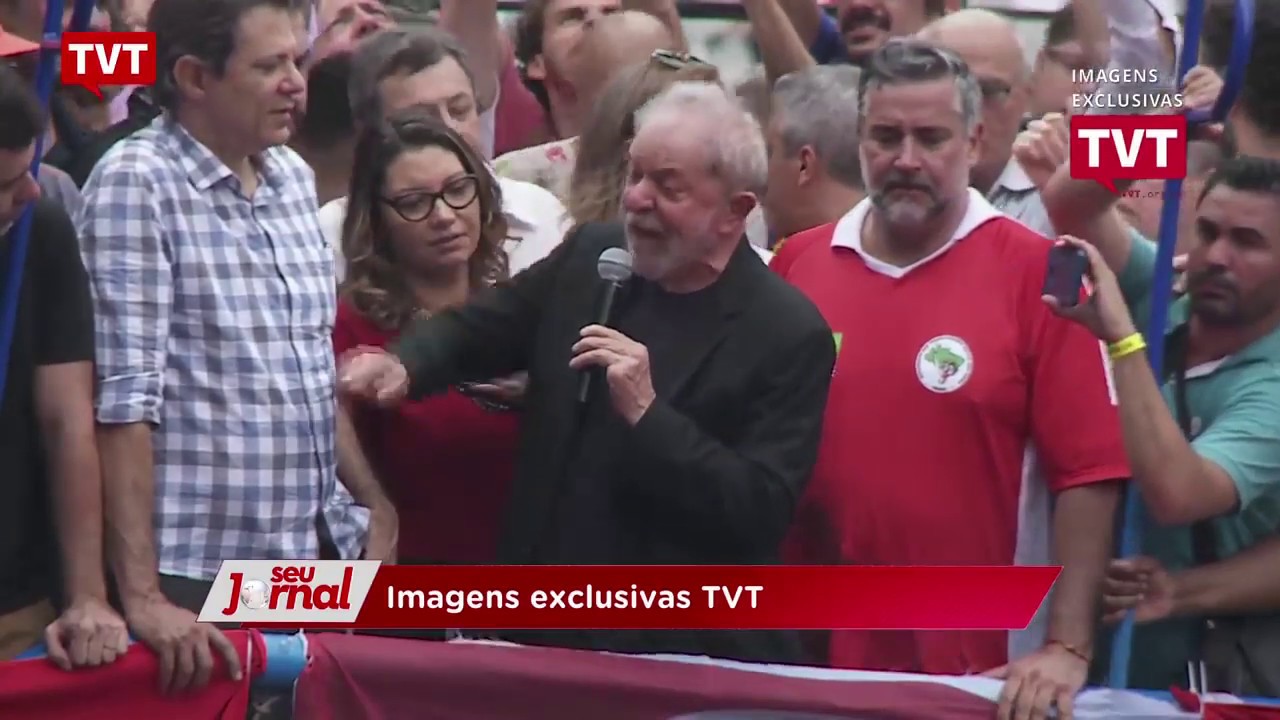 Pronunciamento de Lula no Sindicato dos Metalúrgicos