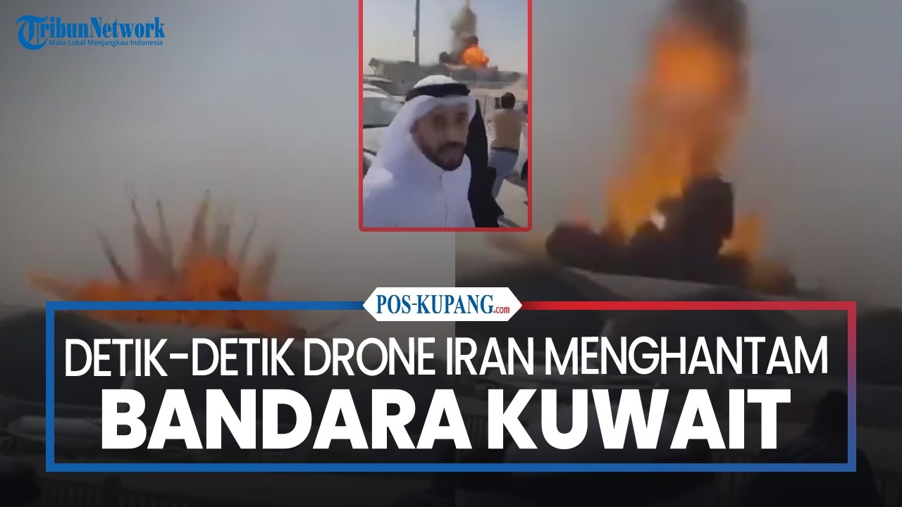Detik-detik Drone Iran Hantam Bandara Kuwait