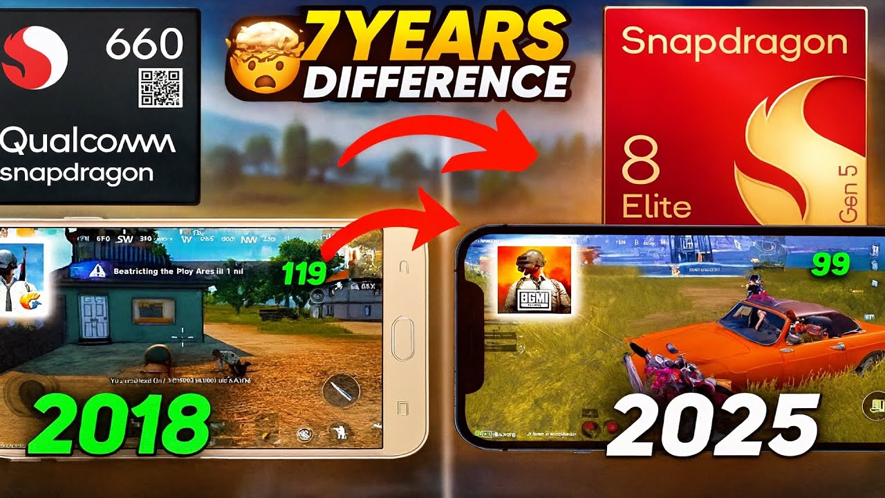 ⚡ 60FPS vs 144FPS! PUBG Mobile 2018 vs 2025 – Shocking Performance Gap! 😱