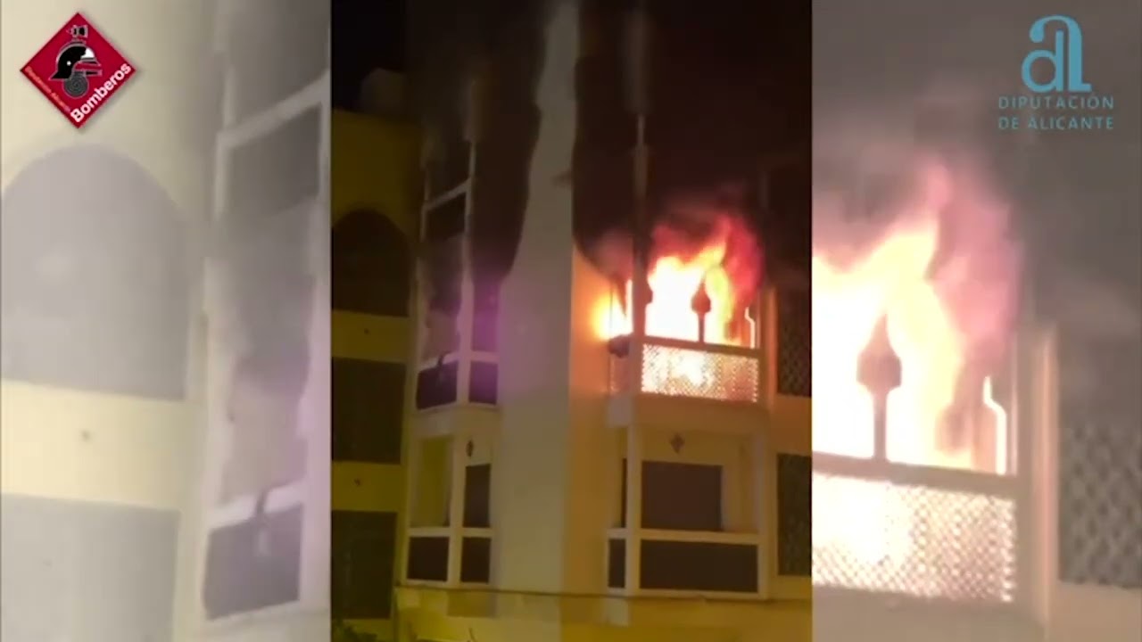 Seis rescatados en un incendio en Crevillente