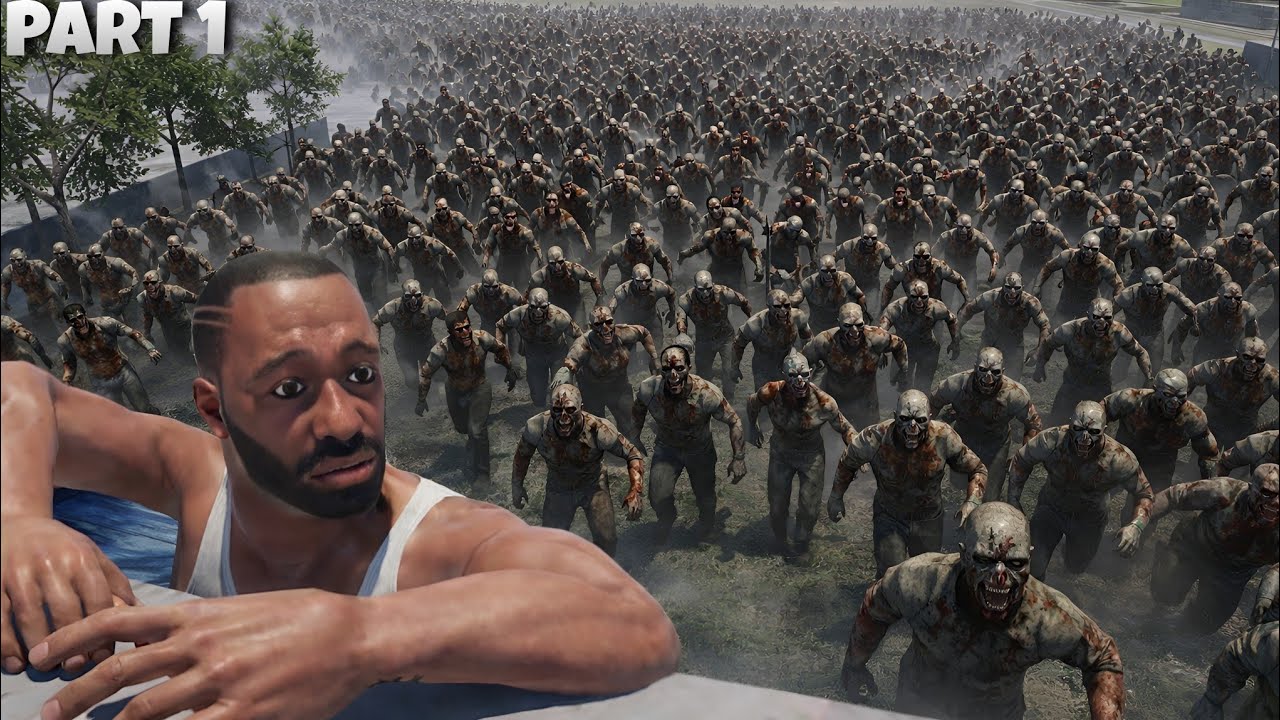 Franklin VS 100,000 ZOMBIES 😱 PART 1 || in indian bikes driving 3D|| Funntyaa 