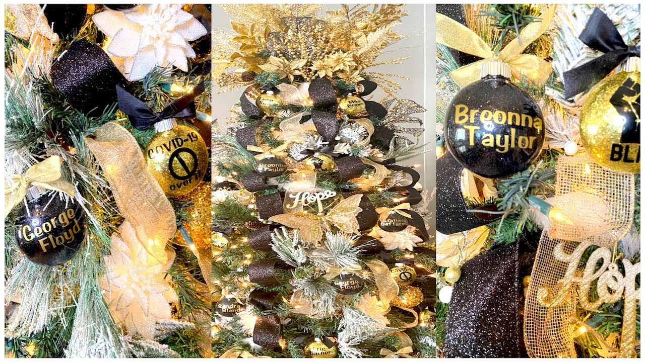 Christmas MEMORY Tree | How to Decorate a Christmas Tree |  Black & Gold Christmas Tree | Celebrate