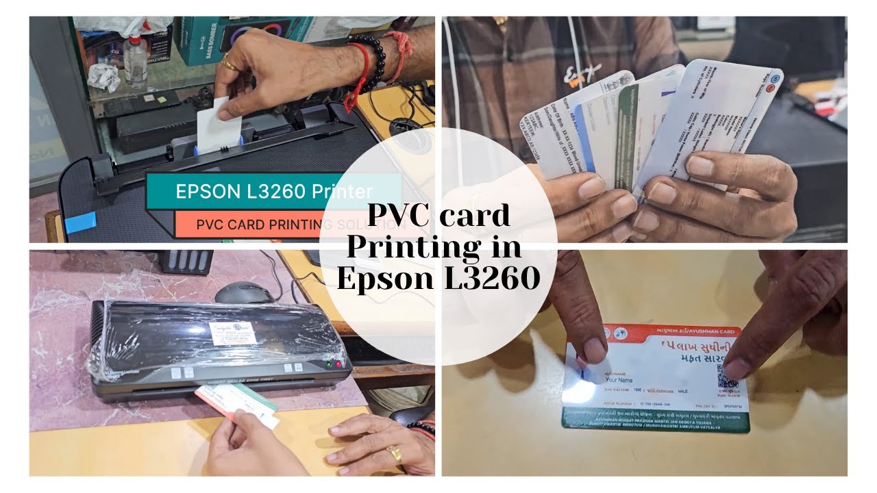 PVC Card Printing in Epson L3260 Series Printer | PVC aadhar card, PAN card, Aayushman card