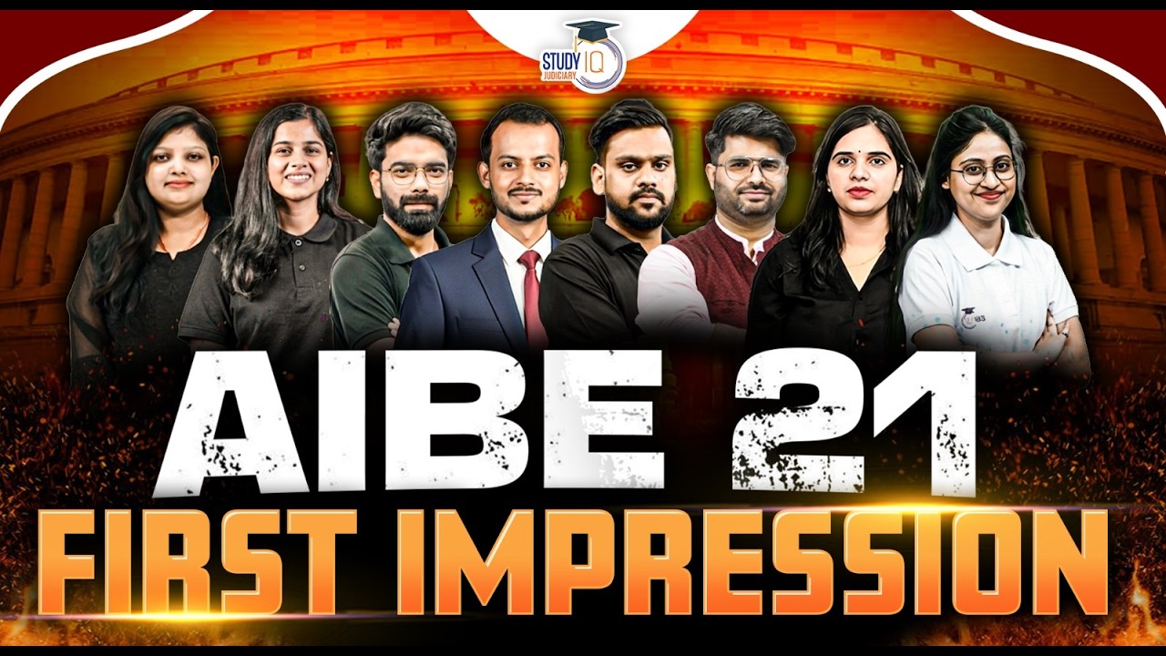 AIBE 21 First Impression & Paper Analysis | Tough or Easy? ⚖️| StudyIQ Judiciary