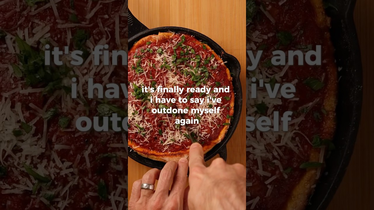 пицца с толстой корочкой 🍕 #пицца #чикаго #ужин #приготовление